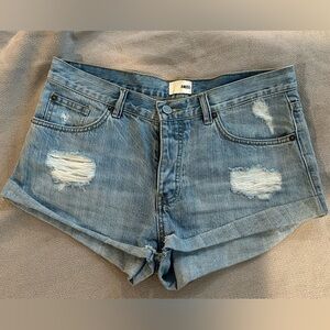 EUC Amuse Society Blue Denim Jean Women Shorts Sz 28